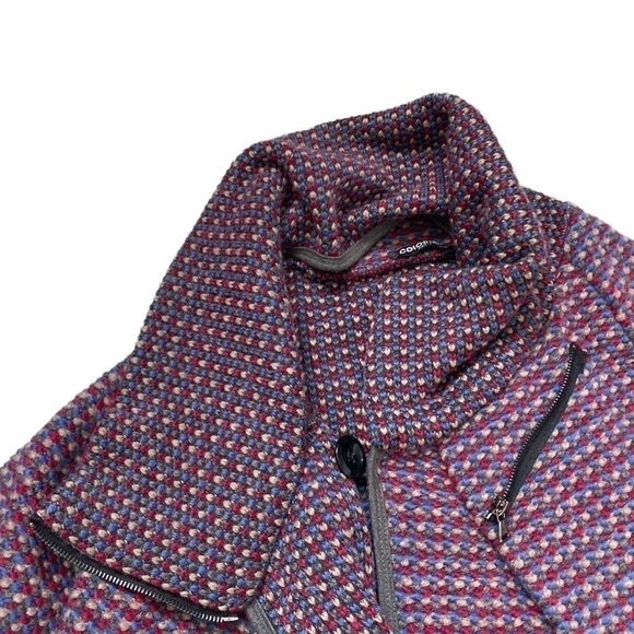 WOOL Blend Draped Oversized Tweed Laggen Look Outerwear Coat - Picture 4 of 12